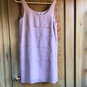 Eileen Fisher 100% silk dress. Pretty pink, fully lined, size petite medium.